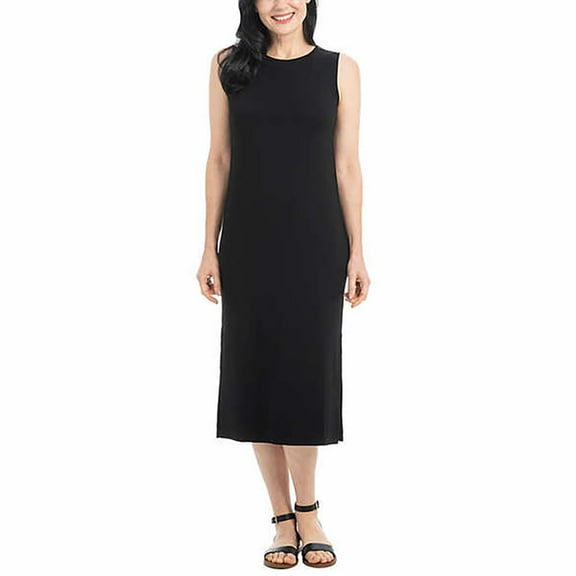 Hilary Radley Women's Dresses Sz M Sleeveless Midi Tank Dress Black