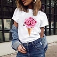thumbnail image 1 of Puntoco mujeres bicicleta amor camiseta verano Casual tops coreano Harajuku estilo gráfico tops Puntoco Puntoco-2906, 1 of 9