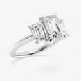 thumbnail image 2 of Ariana Jewel 2.1 Ct Emerald Cut Lab Diamond Rings - 14K White Gold Plated Rings - Party Wear Diamond Rings Her - Engagement Wedding Prong Setting Ring for Women's - Christmas Special Gift for Women's, 2 of 2