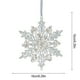 thumbnail image 3 of Adorno navideño de copo de nieve de acrílico transparente | Colgante con purpurina para árbol y decoración del hogar | Disponible en 3 tamaños (10,9 cm, 15,8 cm y 18,2 cm) | Incluye 1 adorno, 3 of 6