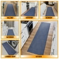 thumbnail image 2 of Ottomanson Hallway Runner Rug 1'10" x 41' Non-Slip Stain-Resistant Custom Size Carpet for Kitchen, Blue, 2 of 10
