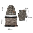 thumbnail image 2 of Scarf Touch Screen Gloves Large Hat Scarf Gloves Set Thick Knit Skull Cap, 2 of 5