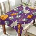 thumbnail image 3 of Coolnut Halloween Pattern Rectangle Tablecloth 54x54In,Dinner Table Cover for Outdoor & Indoor Patio, Picnic, BBQ, Holiday Party Halloween Decoration, 3 of 7