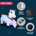 thumbnail image 4 of Joyfy 6 ft Christmas Inflatables Magical Unicorn Outdoor Decorations,Christmas Unicorn Blow Ups Yard with Built-in LEDs for Holiday Party Garden Lawn Decor, 4 of 8