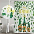 thumbnail image 4 of Gnomes Happy St. Patrick's Day Shower Curtain Set with Hooks, Green Lucky Clovers Waterproof Fabric Bathroom Curtains Decor Home Accessories,72 X 84 Inch Extra Long, 4 of 9