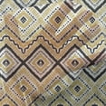 thumbnail image 3 of Ethnic Tulle Curtains with Rod Pocket, Native Motif with Rhombus Pattern Dots and Chevron Waves Print, Sheer Drape for Wedding Party 2 Panels, 7 Sizes, Yellow Black and White, by Ambesonne, 3 of 3