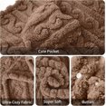 thumbnail image 2 of Kexcigo Wearable Blanket Hoodie Sherpa Fleece Shawl Blanket with Pockets Blanket Poncho Cape for Adults (Brown), 2 of 6