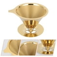 thumbnail image 3 of KAKOWELY Stainless Steel Coffee Filter for Home Use Golden Color Durable Reusable 3.5 Inches,4.92"X4.92"X3.54", 3 of 4