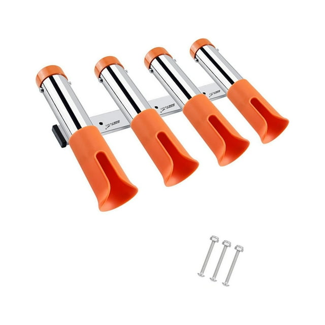 Guardoinrt Adjustable Four Hole Bucket Rod Holder Pole Tube Stand Versatile and Functional Rod for Garage orange 43 x 27.5 x 5cm