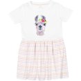 thumbnail image 3 of Inktastic Cute Llama with Flower Girls Toddler Dress, 3 of 5
