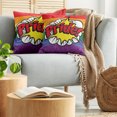 thumbnail image 5 of Ambesonne Rainbow Throw Pillow Cover 2 Pack, Pop Art Comics Pride, 18", Multicolor, 5 of 5
