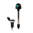 thumbnail image 1 of Marine LED Boat Navigation Pole Lights For Yacht Marine Stern Anchor Plug-in Bi-color Light RedGreen ,High Bright, 1 of 7