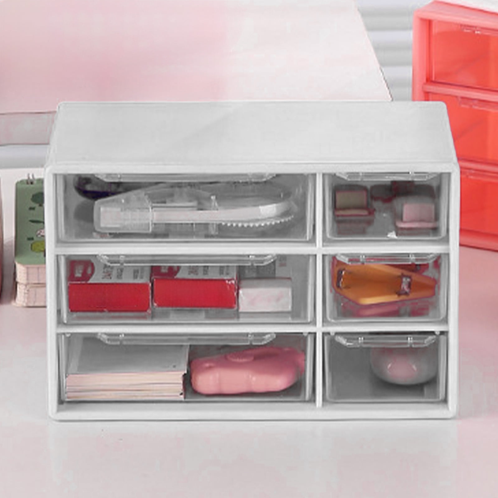 Amzcrzy Storage Box, Storage Rack, Storage Rack, Storage Shelves, Office Jewelry Box Organizer Jewelry Travel Bag For Rings Necklaces Earrings Organizer For Women Clear Plastic Desk Organizer