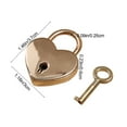 thumbnail image 3 of dajkiuy Heart Lock with Key, Small Heart Shaped Padlock, Love Locks for Diary, Jewelry Box, Storage Box, Valentine Gift, 3 of 6