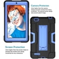 thumbnail image 3 of SOATUTO Case for Walmart Onn 7 Inch 1st / 2nd Gen Tablet, Heavy-Duty Drop-Proof and Shock-Resistant Rugged Hybrid Built-in Stand For Walmart Onn Tablet 7 Inch Model 100005206 / 100015685(Black+Blue), 3 of 6