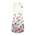 thumbnail image 5 of UDAUDU Casual Summer Dresses for Women 2026 V-Neck Sundresses Sleeveless Loose Sleep Dress Beach Tank Dress Vacation Floral Dresses Beige M, 5 of 7