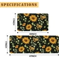 thumbnail image 3 of Sunflower Kitchen Mat Sets 2 Piece Farmhouse Anti Fatigue Waterproof Stain Resistant Floor Rug Non S Laundry Room Rug - 17x29 and 17x47 Inch, 3 of 6