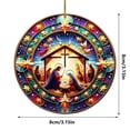 thumbnail image 3 of Xihbxyly Colgante de Nacimiento de Acrílico, Diseño de Escena de Nacimiento Navideño, Tecnología de Impresión Exquisita, Material Duradero, Decoración Navideña, Fácil de Colgar, Ideal para Reuniones, 3 of 6
