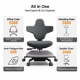 thumbnail image 5 of Newtral Standing Desk Chair with Anti-Fatigue Mat for Comfortable Sitting or Leaning, Height Adjustable, 5 of 11
