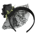 thumbnail image 1 of Diadema de rosas, diadema de rosas artificiales de gasa, diadema de gasa de rosas de Halloween, diadema de gasa de flores, grado profesional, 1 of 12