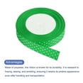 thumbnail image 3 of Uxcell Grosgrain Ribbons 25 Yards 3/4" Dark Green with White Dots Ribbon Bow, 3 of 5