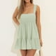 thumbnail image 1 of Vestido De Tirantes Ruffle Bodycon Vestido corto Sin espalda Gasa Mujer Traje de vacaciones (Verde XL) Cgtredaw Para estrenar, 1 of 1