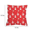 thumbnail image 3 of 18x18 Inch Flax Christmas Pillow Covers 2PCS Red and Green Xmas Tree ,Snowflakes, Reindeer,Snowman Pillows for Holiday Christmas Decor Sofa Bedroom Party, 3 of 4