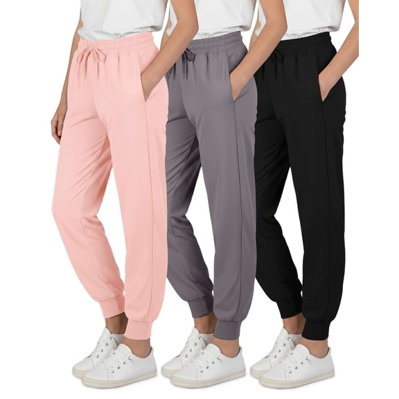 3 Pack Girls' Dry Fit Sweatpants Joggers Athletic Pants Teens Kids Hiking