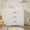 thumbnail image 3 of OxyLife Changing Table Dresser, Nursery 3-Drawer Dresser with Changing Top, White, 3 of 11