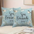 thumbnail image 6 of QuanTara Easter Spring Rabbit Flower Pillow Cover, 18x18in White Decorative Pillow Case, Nylon Spandex Cushion Cover for Sofa Bedroom, Holiday Home Decor Easter Gift, 6 of 6