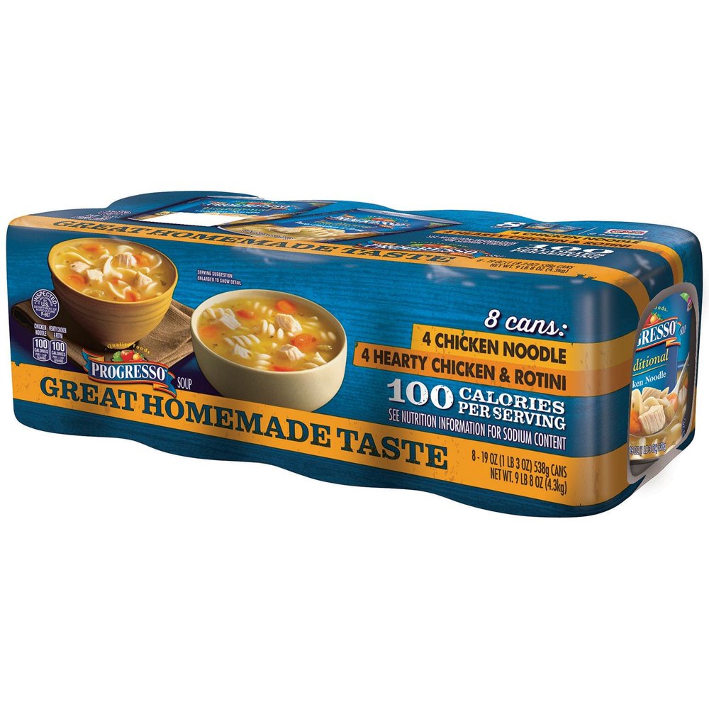 Progresso Chicken Noodle and Hearty Chicken and Rotini Soup 19 oz. 8