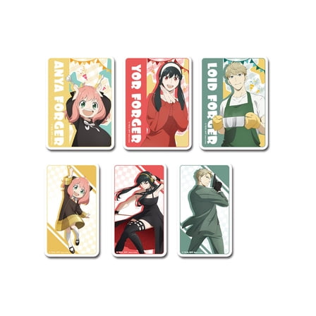 Sticker - Spy X Family - The Forger With Square Background Die-Cut Sticker Set