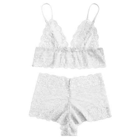 

Floleo Clearance Women s Lace Cami With Short Lingerie Pajama Set 2 Piece Underwear Sleepwear Deals