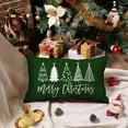 thumbnail image 2 of Christmas Pillow Covers 12x20 Inch Christmas Tree Merry Christmas Decorative Green Throw Pillows Winter Christmas Decor for Home Couch, 2 of 6