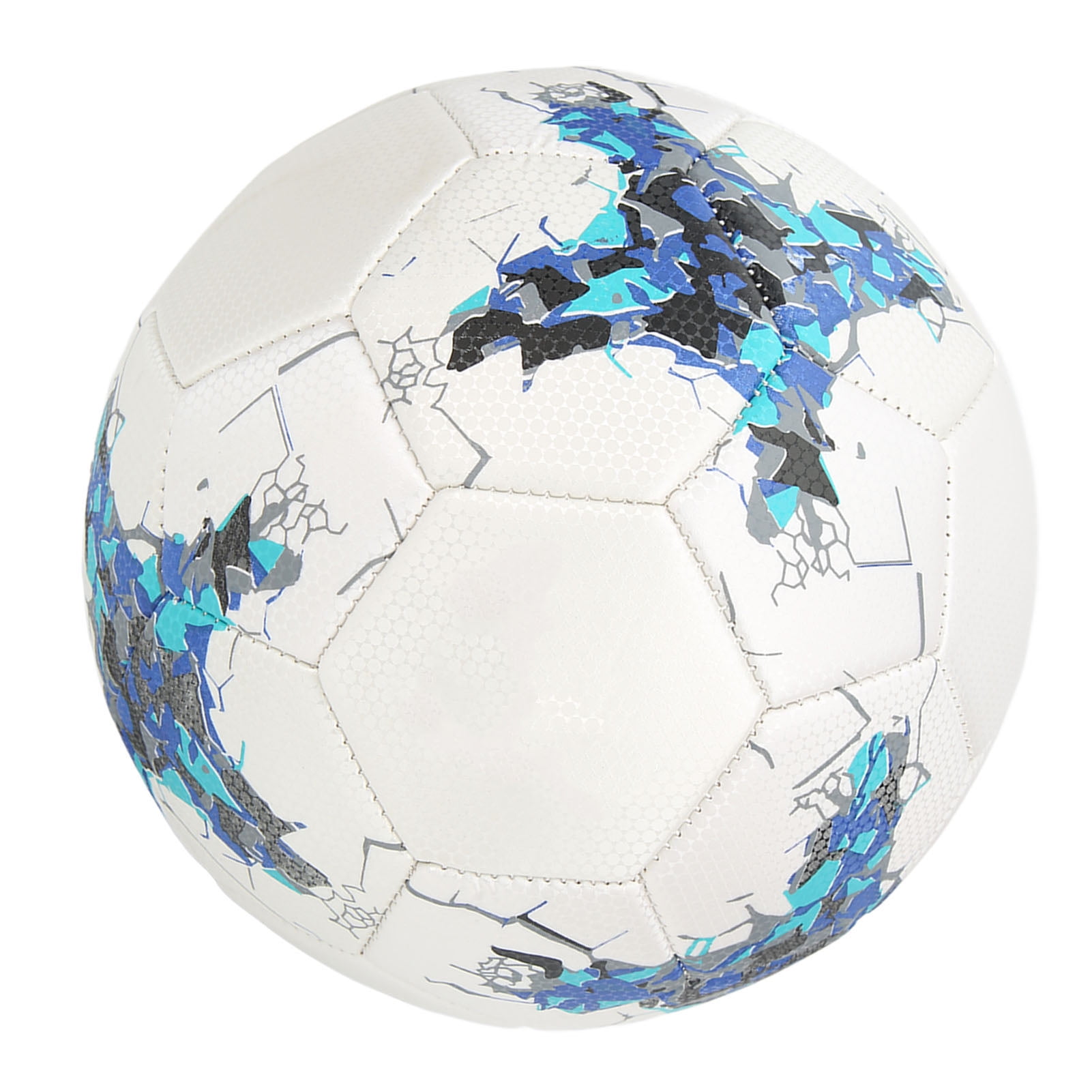 NFTIGB Inflatable Size 5 Soccer Ball, Premium Blue PU Leather for Youth and Adult Players, Durable Outdoor Match and Training Equipment (8.27 inches / 21 cm, Ships Deflated)