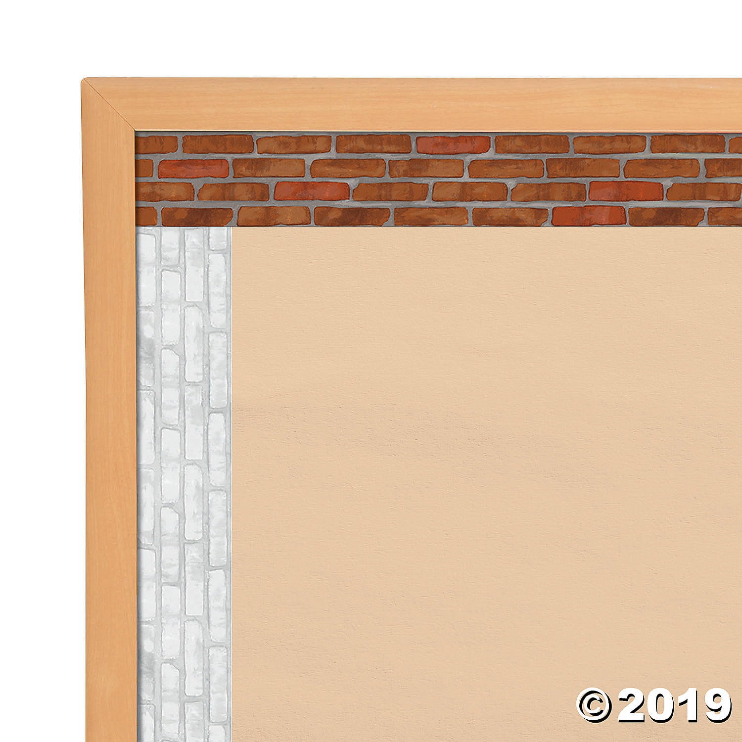 WhiteWashed Brick Bulletin Board Border