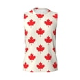 thumbnail image 4 of Yiaed Happy Canada Day Print Men's Singlet Vests Summer Running Muscle Tank Tops Gym Undershirt Round Neck Sleeveless for man, 4 of 5