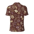 thumbnail image 4 of Rocae Coffee and Flowers for Men's Short Sleeve Polo Shirt, Quick Drying Performance Moisture Wicking Sports Men's Golf Shirt, 4 of 9