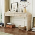 thumbnail image 2 of EUROCO 59" Console Table,Entryway Console Table with 2 Top Drawers and Open Style Design,Narrow Long Wood Sofa Table for Entrance, Living Room,Natural, 2 of 8