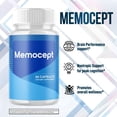 thumbnail image 5 of Memocept Advanced Formula Brain Support Pills Maximum Strength Supplement Memo Cept 60 Capsules, 5 of 8