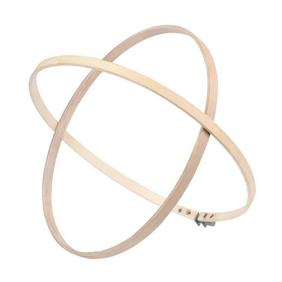 Luxshiny Wood Embroidery Hoop Circle in Khaki for Fabric Painting and Creative Crafts