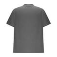thumbnail image 4 of YFNNUP Mens Cotton Linen Henley Shirts Solid Color Double Pocket Cargo Shirt Moisture Wicking Short Sleeve V Neck Beach Tops, 4 of 6