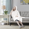 thumbnail image 4 of Comfort Spaces Ivory Off-White Polyester Plush Throw, 60" x 50", 4 of 9