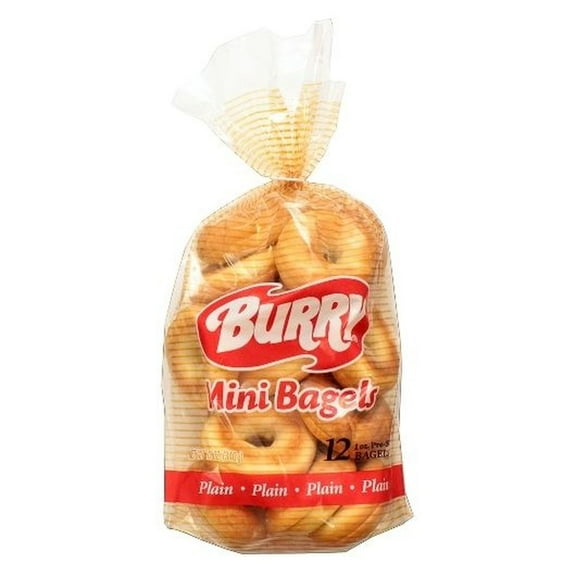 Burry Foodservice Thaw and Sell Sliced Plain Bagel, 1 Ounce -- 168 per case.