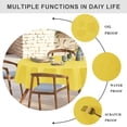 thumbnail image 4 of DWCN Plastic Tablecloth 100% Waterproof Oil Spill Proof Round Table Cloth Protector Viny Plastic Cover for Dining BBQ Picnic Birthday Wedding Parties Table Heavy Duty, Yellow, 50 Round Inch, 4 of 6