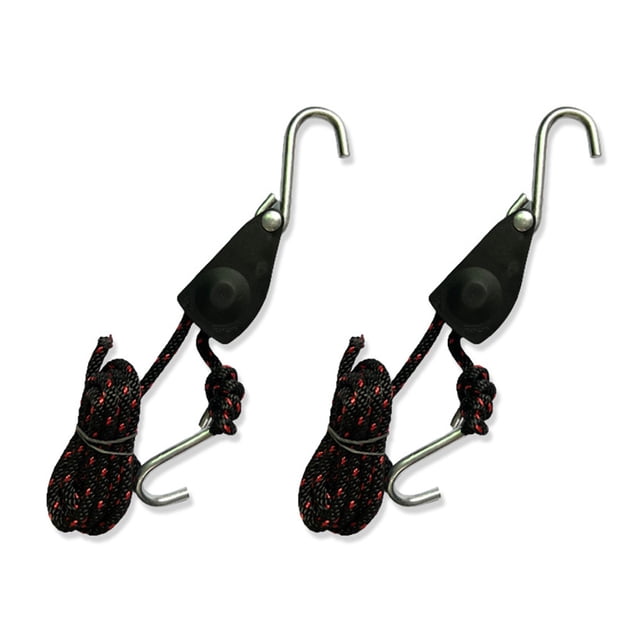 Speravity Cesta de flores retráctil portátil para el hogar, 2 piezas, polea, maceta para porche, planta, colgador de acero inoxidable, Herramientas eléctricas 2.4 m negro rojo