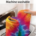 thumbnail image 5 of Yellow Tie Dye Spiral Pattern Bathroom Rugs Mat,Non Slip Microfiber Bathroom Rug,Rubber Backing,Soft Bathroom Mats for Bathroom Floor,Tub and Shower,17x27in(43x68cm), 5 of 5