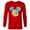 New Red, variant on Disney Mickey Mouse Icon Rainbow Tie-Dye  - Long Sleeve T-Shirt for Men- Customized-White