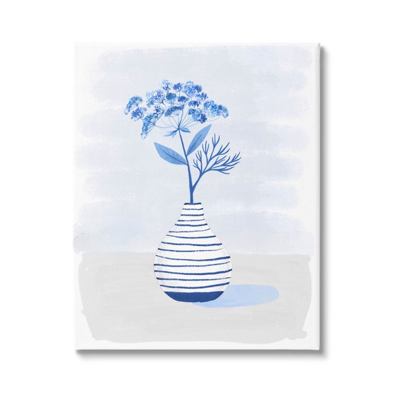 Contemporary Herb Sprig Flower Botanical & Floral Graphic Art Gallery Wrapped Canvas Print Wall Art