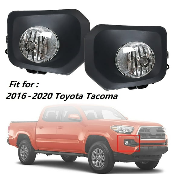 2pcs Fog Driving Light Lamp Bulb Assembly Fit for 2016 2017 2018 2019 2020 Toyota Tacoma, Front Left & Right